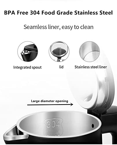 WTJMOV 0.8L Electric Kettle Stainless Steel, 800 Watts Small Electric Kettle 27 Ounce Fast Boil Auto Shut-off, Portable Water Boiler for Small Kitchen, Business Trip and More - Image 3