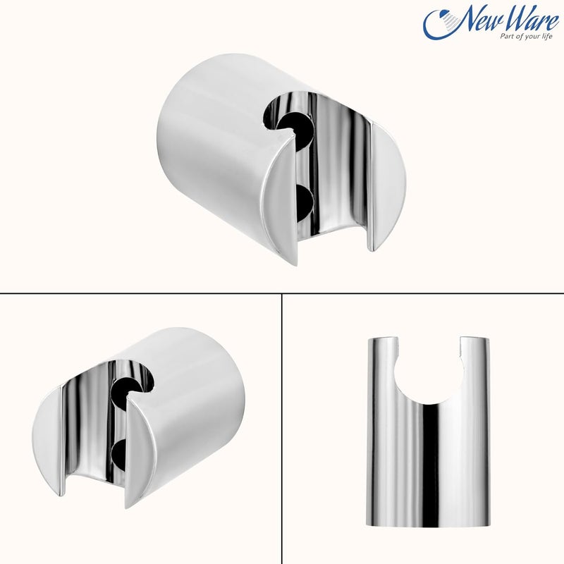 NEW WARE خطاف متعدد الاستخدامات مثبت على الحائط للصنبور، حامل صنبور صحي، حامل دش يدوي (اللون: فضي، عبوة من 2) - Image 5