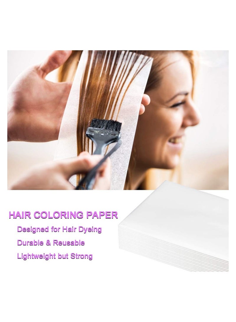 SOLARAE Hair Dye Paper, 50PCS Reusable Foam Hair Wraps Hair Dye Paper, Large Size Henna Repellent Hair Tint Paper, Professional Hair Coloring Highlighting Strips for Salon Barber Hair Stylists - Image 3