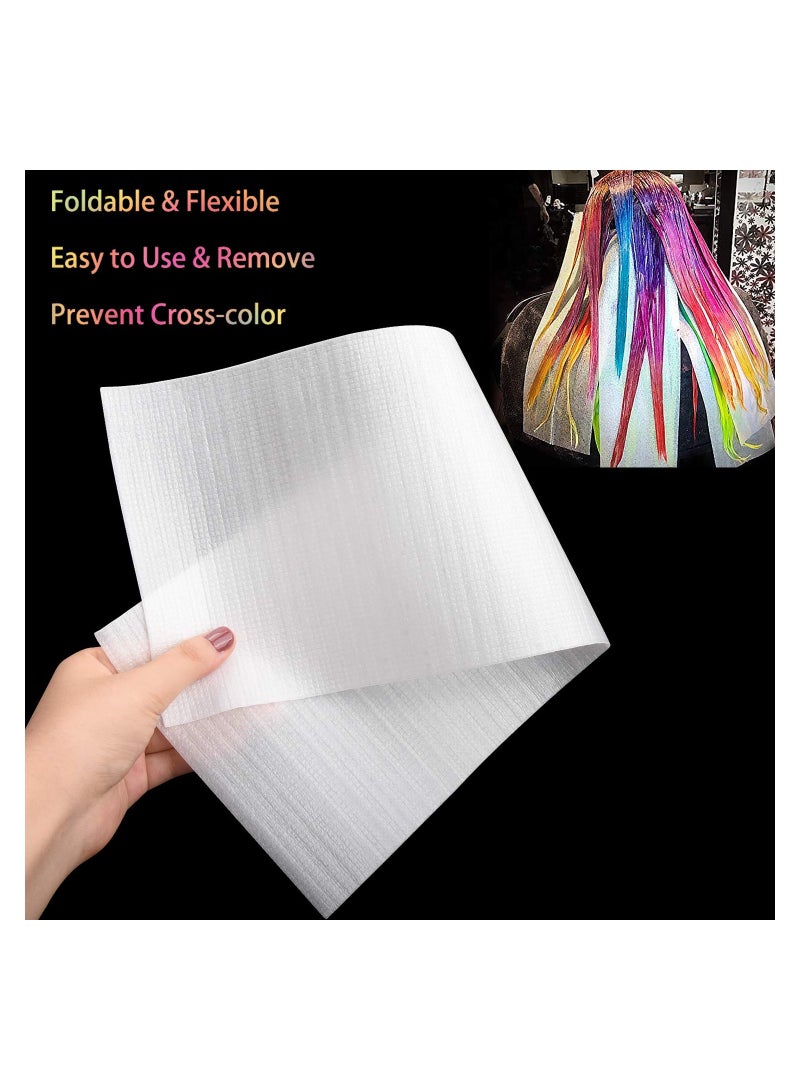 SOLARAE Hair Dye Paper, 50PCS Reusable Foam Hair Wraps Hair Dye Paper, Large Size Henna Repellent Hair Tint Paper, Professional Hair Coloring Highlighting Strips for Salon Barber Hair Stylists - Image 4