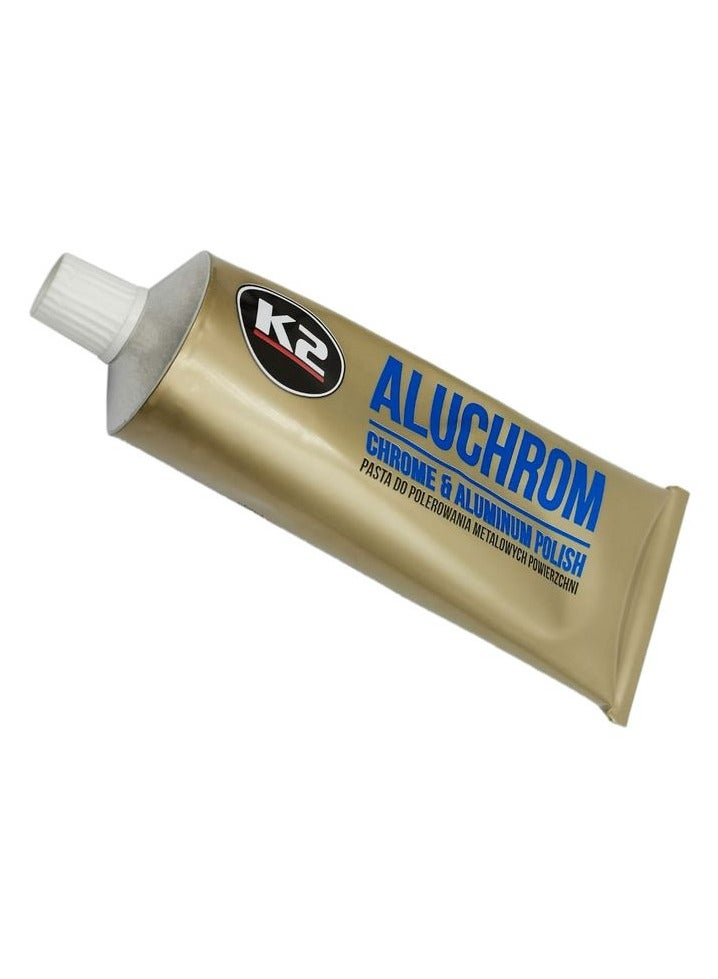 K2 K003 Aluchrome Chrome And Aluminum Polish 120g Renews Shines Preserves Made In EU - Image 2