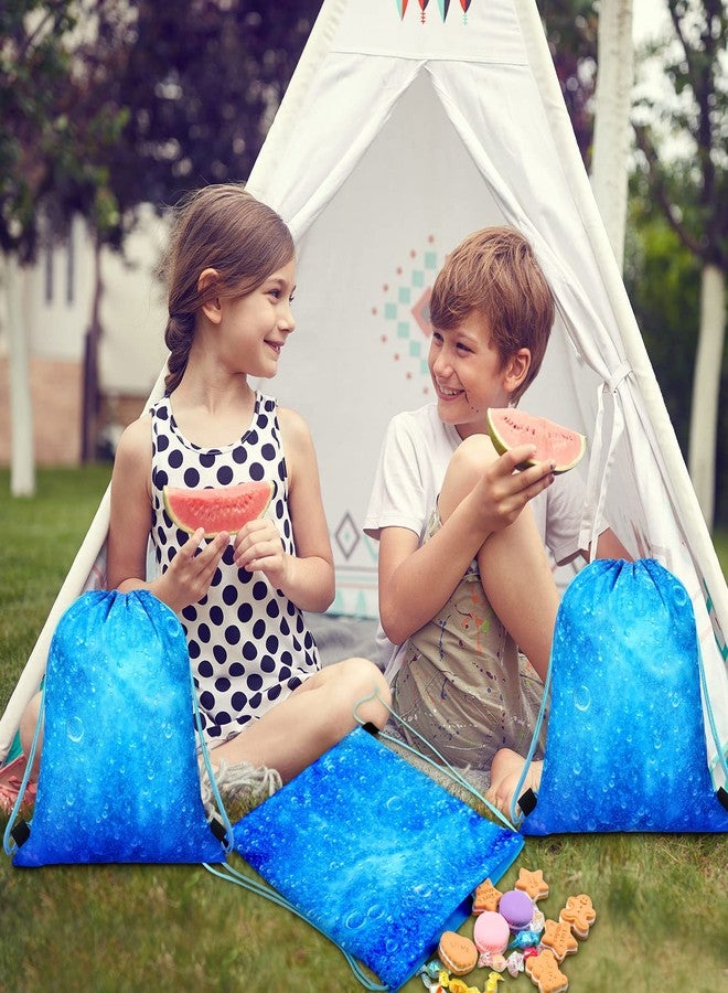 Funtery 24 Pcs Ocean Wave Drawstring Gifts Bags 11.81 x 9.84 Inch Summer Ocean Party Favor Backpack Sea Goodie Bags Reusable Treat Candy Backpack for Kids Boy Girl Birthday Party Supplies Pool School - Image 2