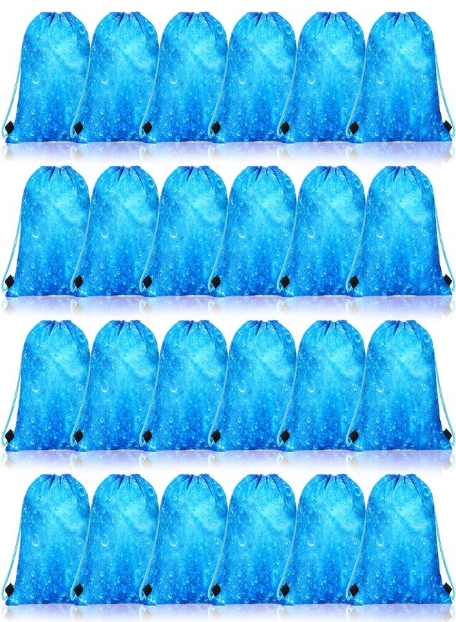Funtery 24 Pcs Ocean Wave Drawstring Gifts Bags 11.81 x 9.84 Inch Summer Ocean Party Favor Backpack Sea Goodie Bags Reusable Treat Candy Backpack for Kids Boy Girl Birthday Party Supplies Pool School - Image 1