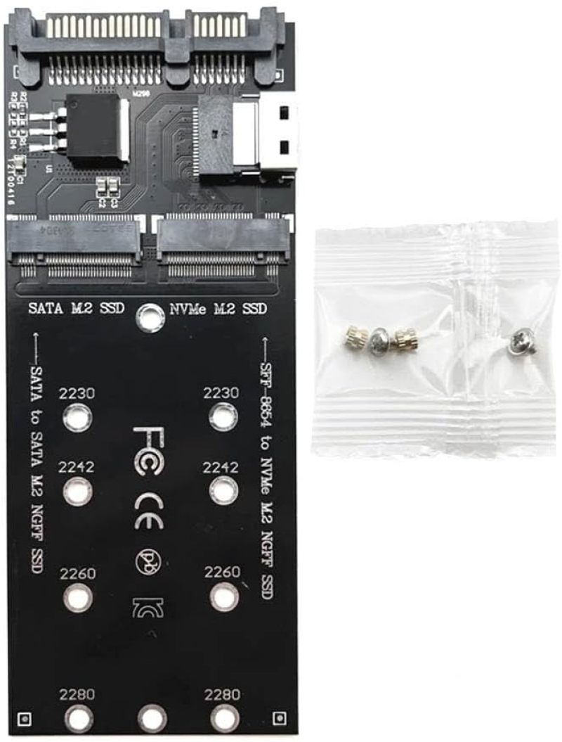 محول بطاقة SATA M.2 Solid State SSD إلى قرص صلب بروتوكول SATA NVMe إلى SFF-8654 بطاقة توسعة 2280 - Image 2