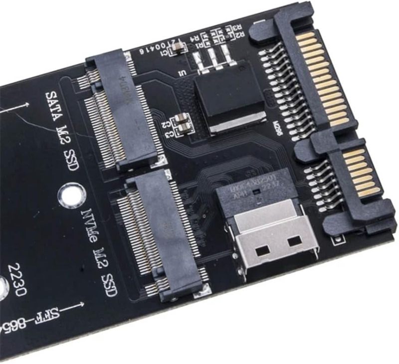 محول بطاقة SATA M.2 Solid State SSD إلى قرص صلب بروتوكول SATA NVMe إلى SFF-8654 بطاقة توسعة 2280 - Image 4