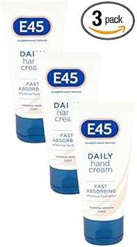 E45 Daily Hand Cream 50 ml E45 Hand Cream for Very Dry Hands Hand Moisturiser for Dry Skin and Sensitive Skin NonGreasy Hand Repair Cream for Soft and Supple Hands Fast Absorption Formula - Image 1