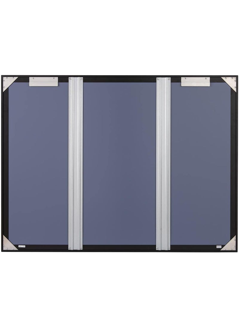 Displays2go Displays2go 4 x 3 Enclosed Locking Bulletin Board for Indoor Use Gray Fabric  Black FBSD43BKGLG  - Image 5
