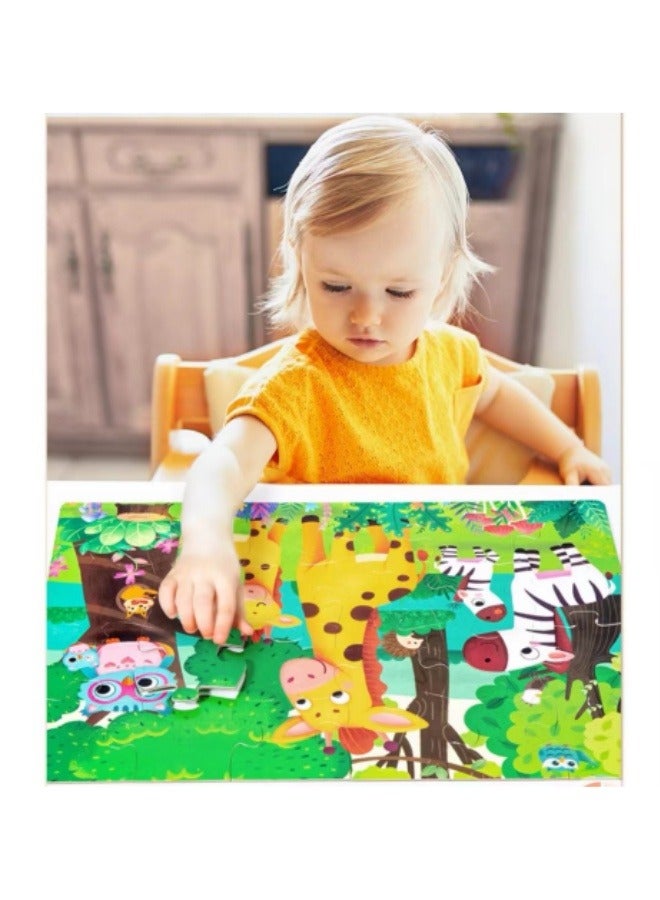 24-Piece Jigsaw Puzzle Gift Box Set Animal Jigsaw Puzzle Children's Educational Development Toy Set - Image 3