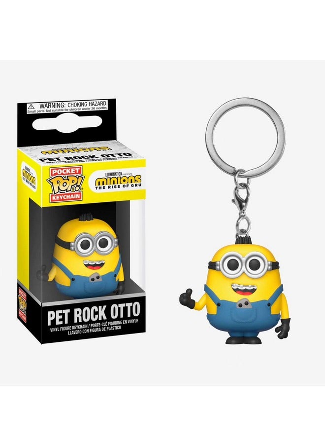 Funko Funko Pop! Keychain: Minions: The Rise of Gru - Pet Rock Otto, Multicolor, 2 inches  - Image 3
