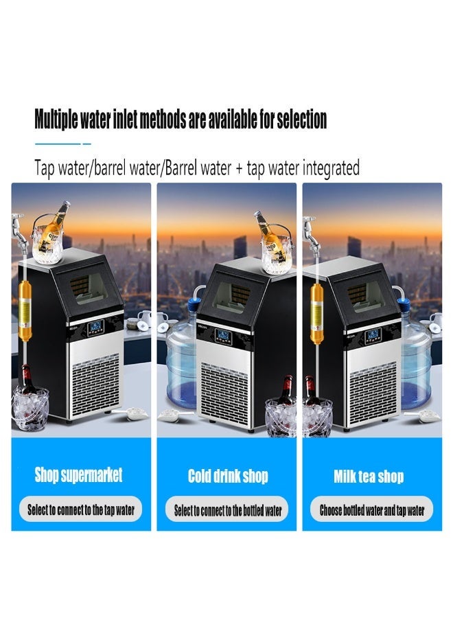 Cool Baby Commercial Ice Maker Machine, 80kg Daily Output, LCD Display, Auto-Clean - Image 2