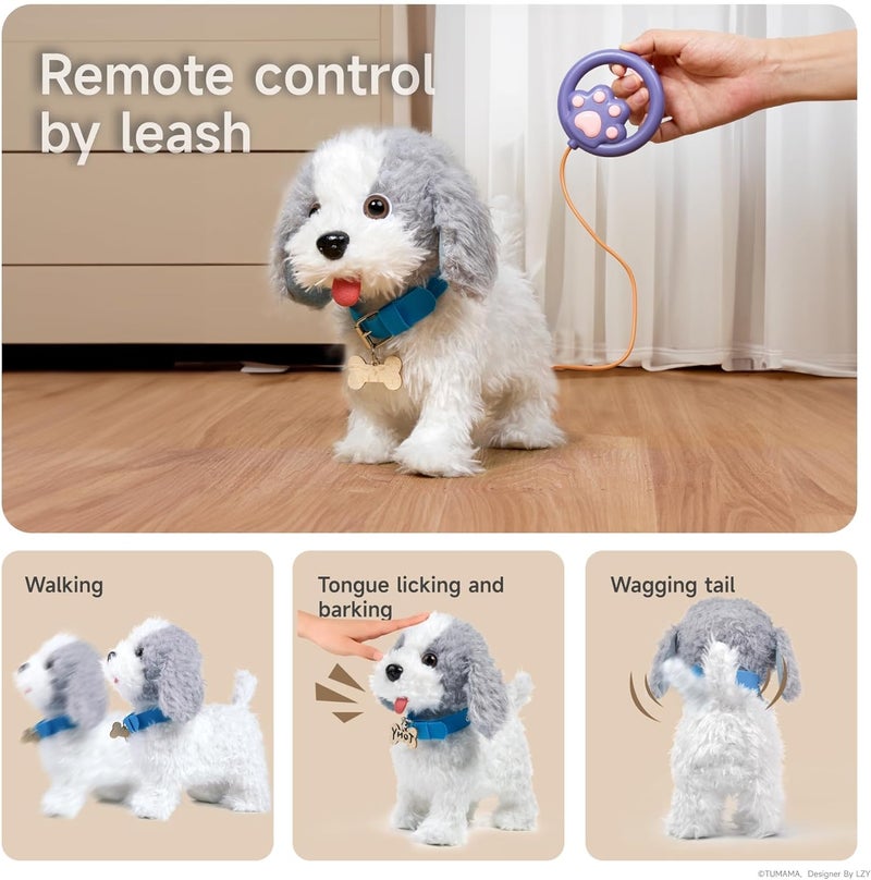 Walking Dog Toys for Kids - Plush Electronic Pet Dog with Remote Control, Interactive Toy for Ages 3+ - Image 5