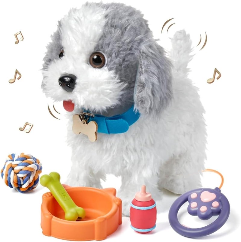 Walking Dog Toys for Kids - Plush Electronic Pet Dog with Remote Control, Interactive Toy for Ages 3+ - Image 1