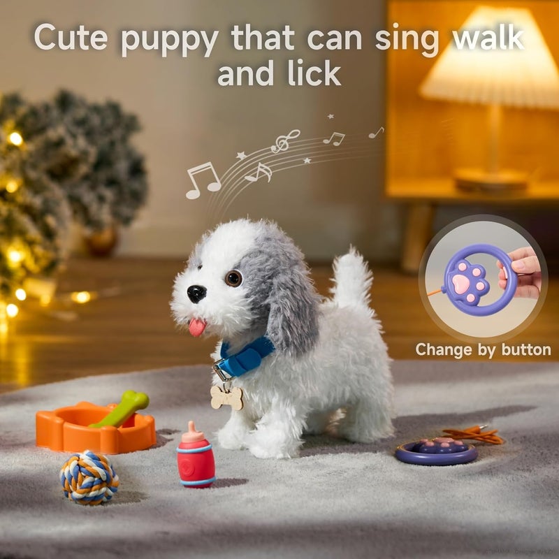 Walking Dog Toys for Kids - Plush Electronic Pet Dog with Remote Control, Interactive Toy for Ages 3+ - Image 2