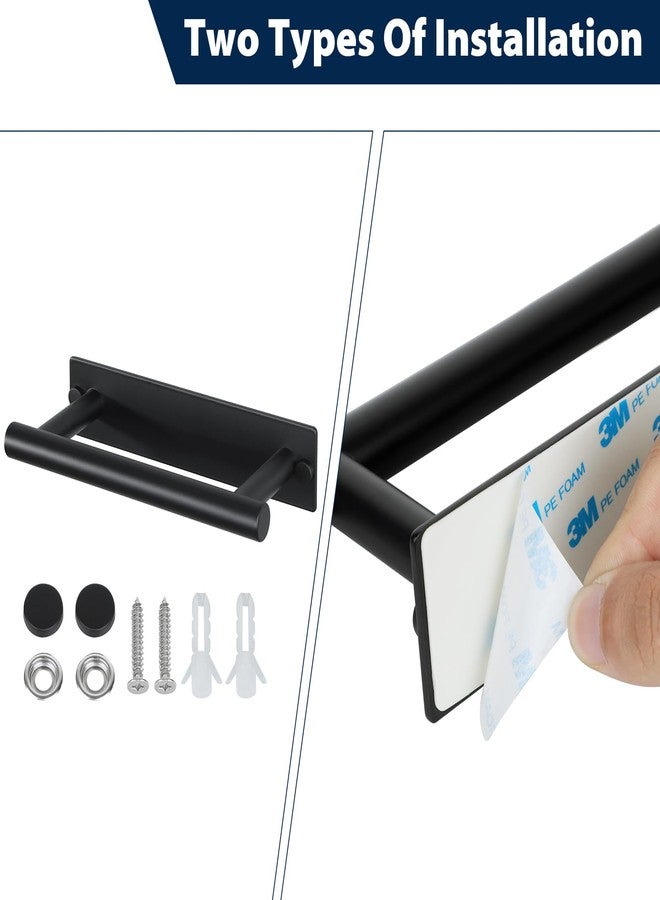 Alise Bath Towel Bars, 8 Inch Towel Hanger Towel Racks for Bathroom, SUS304 Stainless Steel Hand Towel Holder, Wall Mount with Self-Adhesive or Drilling, Matte Black - Image 3