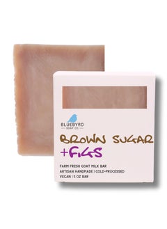 BLUEBYRD SOAP CO. Bluebyrd Brown Sugar  Fig Scented Goats Milk Soap Bars  Natural  Organic Soap Ingredients  Farm Fresh Goat Milk Body Wash  Cleanse Nourish Moisturize  Hydrate Brown Sugar Fig 