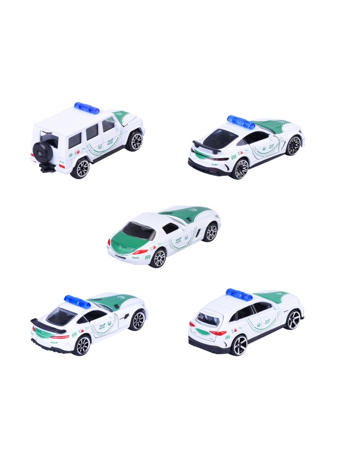 Majorette Dubai Police Mercedes-Benz AMG - 5 Pack Die Cast – Gift Pack - Super Car's (1:64 Scale) – Die-Cast Toy Car for Kids & Collectors - Image 4