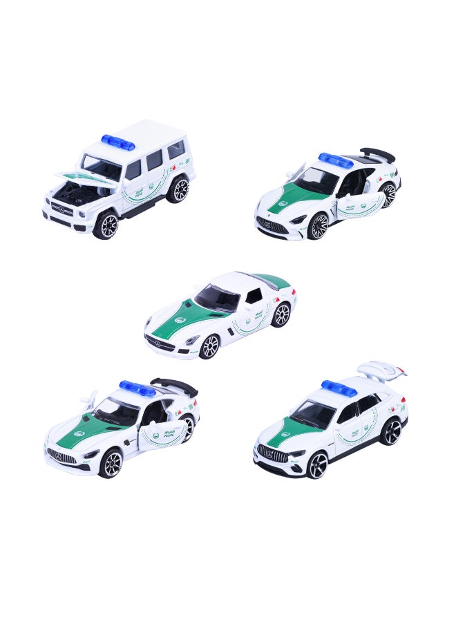 Majorette Dubai Police Mercedes-Benz AMG - 5 Pack Die Cast – Gift Pack - Super Car's (1:64 Scale) – Die-Cast Toy Car for Kids & Collectors - Image 3