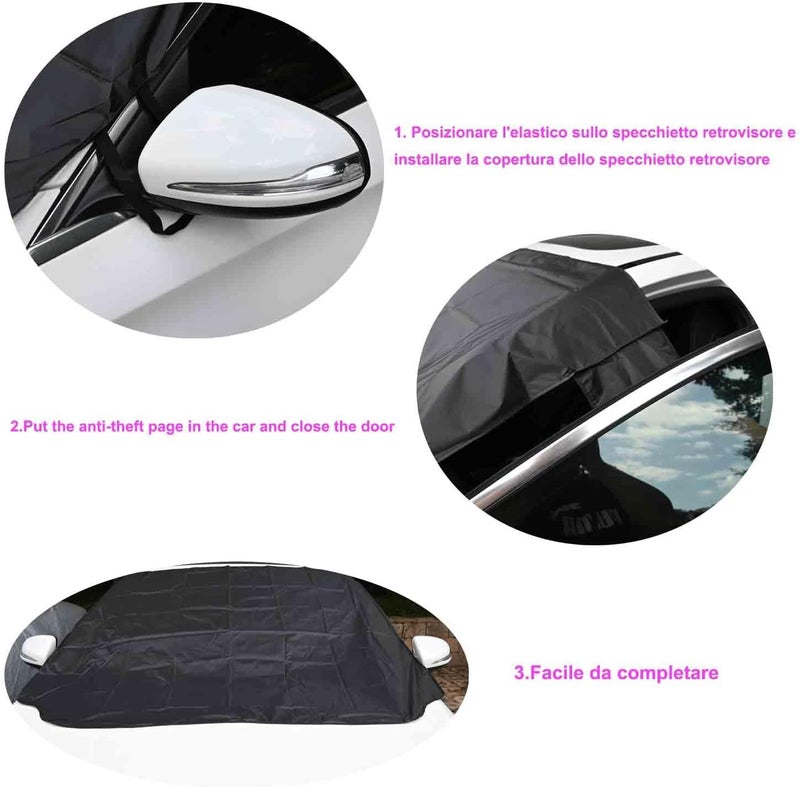 AuFiiy Car Windscreen Cover - Black - Image 5