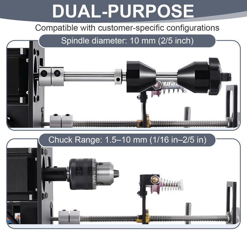 PakaLife Automatic Coil Winding,900RPM Coil Winder Machine with Auto-Wire Alignment Compatible with 18-46AWG Wire,Filament Spool,Ideal For Tool Lines，Coils and Silk Threads - Image 3