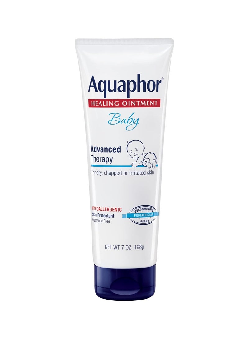 Aquaphor Baby Healing Ointment Advanced Therapy Skin Protectant, Dry Skin and Diaper Rash Ointment, 7 Oz Tube - Image 1