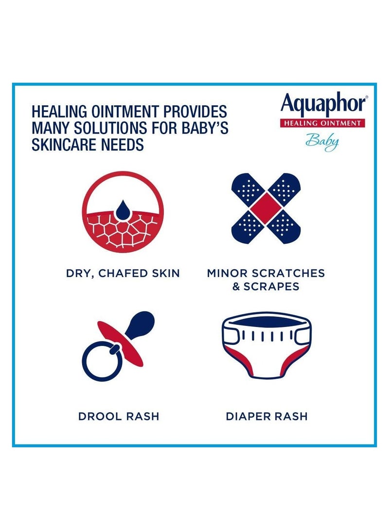 Aquaphor Baby Healing Ointment Advanced Therapy Skin Protectant, Dry Skin and Diaper Rash Ointment, 7 Oz Tube - Image 5
