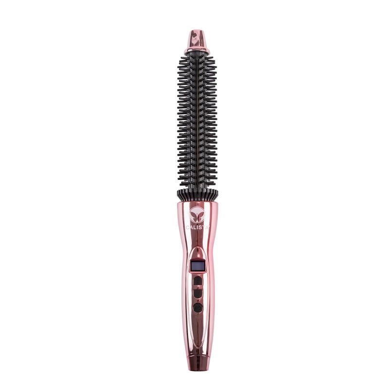 CALISTA Perfecter Pro Heated Round Brush | Lift, Volumize, and Style with No Heat Damage for Healthier-Looking Hair | 4 Sizes for Most Hair Types | Dual Voltage & Adjustable Temp (0.75, Rose Gold) - Image 1
