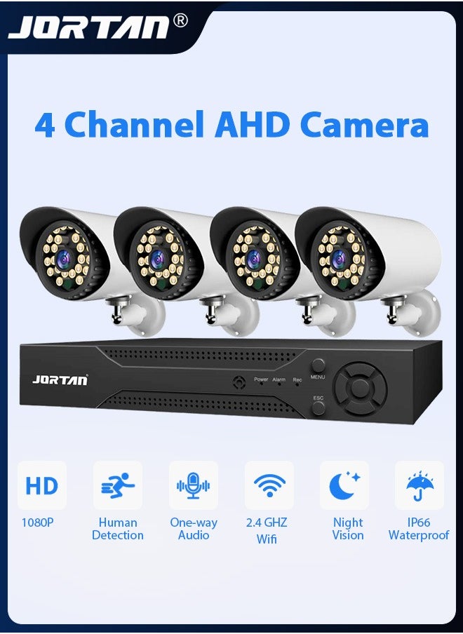 1080P 4 Channel AHD Camera Indoor/Outdoor Wireless Security Camera Smart Waterproof Camera Kit with All-weather Protection & HD Infrared Night Vision ＆ Smart Motion Detection ＆ Real-Time Alerts - pzsku/Z29B2E878862077CA5FA3Z/45/_/1732604836/8ee5db36-1589-48b2-9a10-ae42545dd5f1