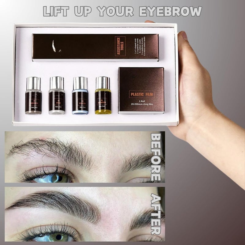 YOOJ ® Premium Brow Lamination Kit, Professional Eyebrow Lamination Kit, Long Lasting Eyebrow Styling Kit, Easy to Use at Home Brow Lift Kit for Fuller & Fluffy Eyebrows, Beauty Makeup Tools for Women - Image 2