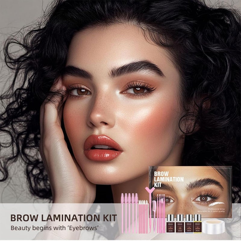 YOOJ ® Premium Brow Lamination Kit, Professional Eyebrow Lamination Kit, Long Lasting Eyebrow Styling Kit, Easy to Use at Home Brow Lift Kit for Fuller & Fluffy Eyebrows, Beauty Makeup Tools for Women - Image 3