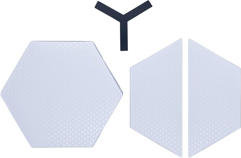 AQUBONA Store Hexagon Clear Surf Traction Grip Traction Pad Semi Clear Deck Pad for Surfboard - Image 3