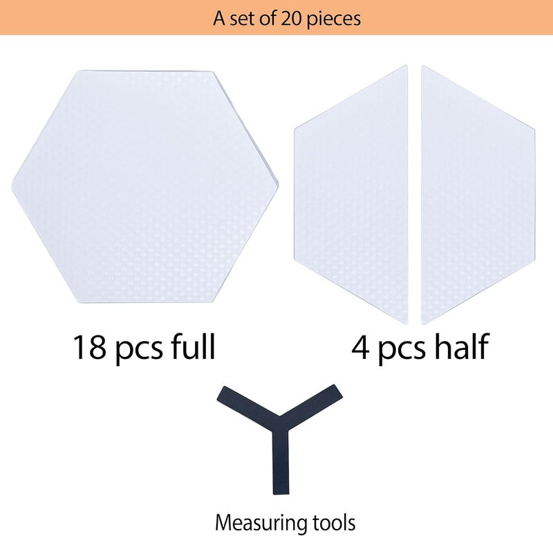 AQUBONA Store Hexagon Clear Surf Traction Grip Traction Pad Semi Clear Deck Pad for Surfboard - Image 5