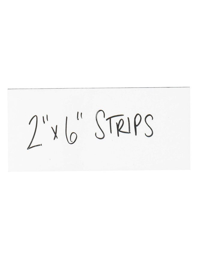Aviditi 2 x 6 Inch Pre-Cut Magnetic Label Strips, with Write on Dry Erase Surface, White, for Labeling and Organization (25 Strips) - Image 2