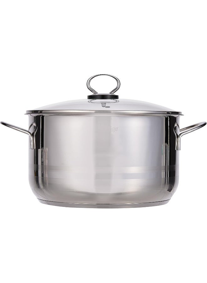 Prestige Prestige Stainless Steel 26 cm Casserole With Glass Lid, Induction Compatible Casserole, 7.3Ltr. Silver 18/10  - Image 3