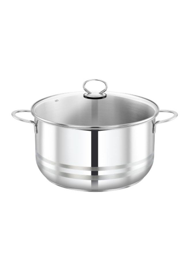 Prestige Stainless Steel Casserole With Glass Lid 26cm  - Image 1