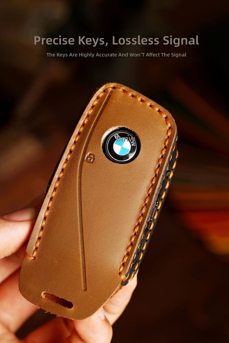 BMW Luxury Leather Key Case for BMW X7 - Premium Protection with Retro Style - Image 5