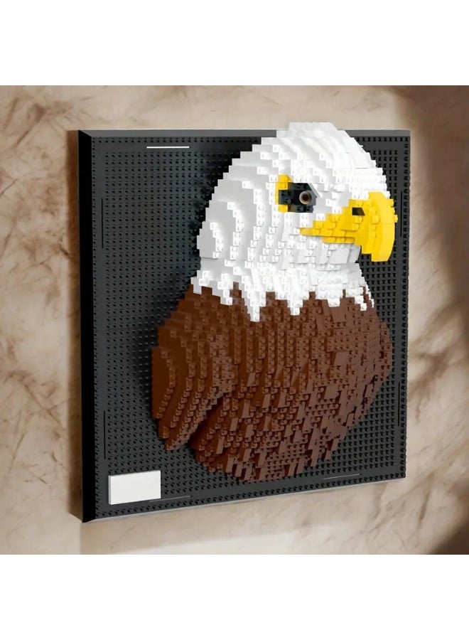general Eagle animal building blocks, animal wall-mounted children's educational toys, assembled game gifts for family and friends - Image 1