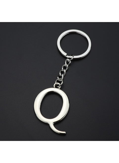 English letter keychain bag pendant 26 uppercase and lowercase letters and numbers keychain European and American small gift customizationQ Q