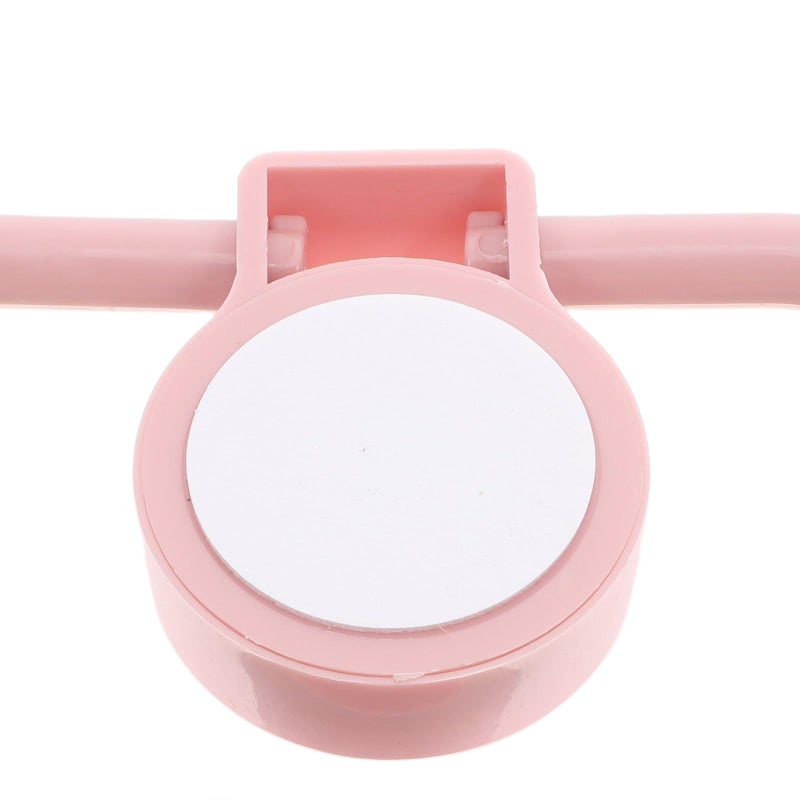 2pcs Adhesive Towel Rings Hand Towel Holder For Bathroom And Kitchen Wall Mount Storage Rack No Drill Sticky Drying Rail Pink And White - Image 4