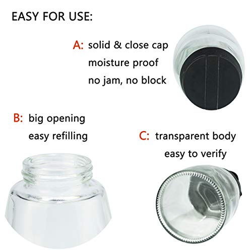 MILEKE Salt and Pepper Shakers, Moisture-Proof Condiment holders 150ML, 2/pack - Image 5