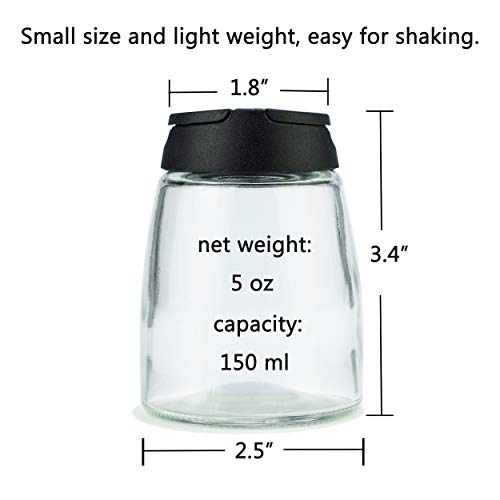 MILEKE Salt and Pepper Shakers, Moisture-Proof Condiment holders 150ML, 2/pack - Image 3