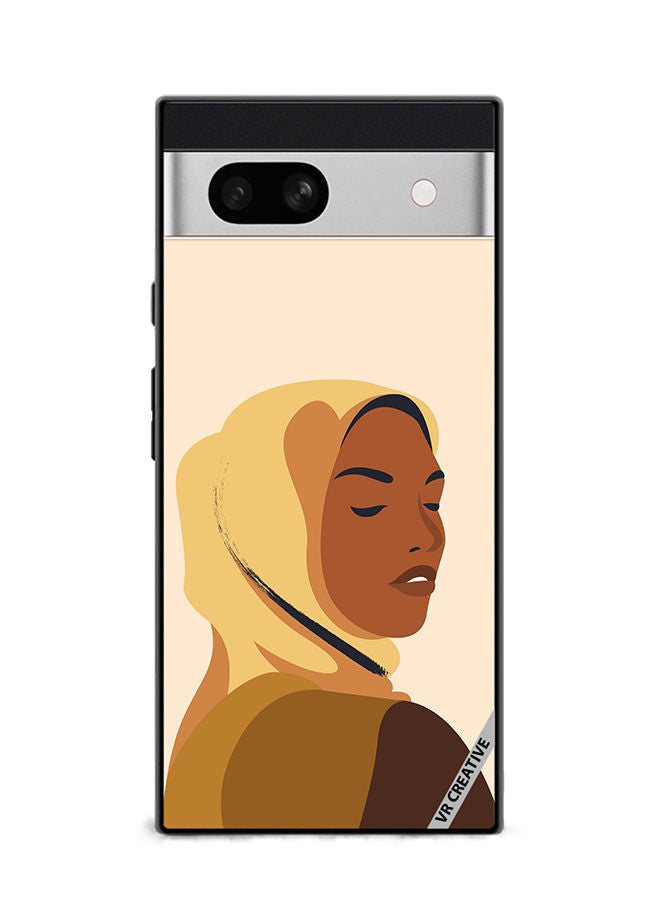 VR CREATIVE Protective Case Cover For Google Pixel 7a Cartoon Woman Shape Design Multicolour - Image 1