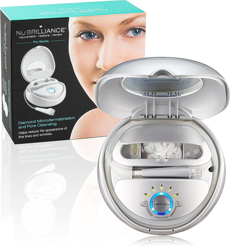 NuBrilliance Professional Microdermabrasion Machine Kit with 3 Suction Tips and 30 Filters for Smooth Skin - Image 1