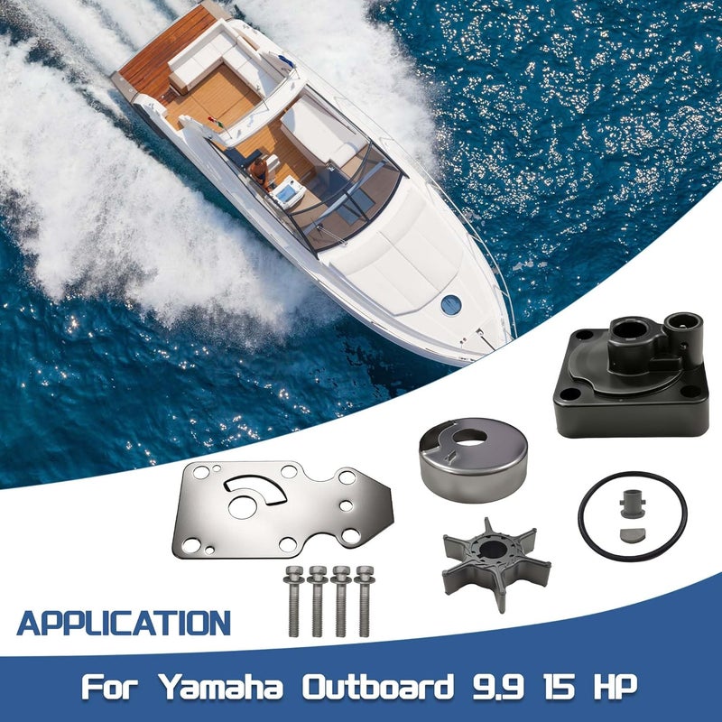 MARKGOO Water Pump Impeller Repair Kit for Yamaha Outboard 9.9 15HP F9.9 F15 - Image 2