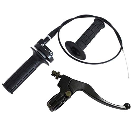 LIYYOO Throttle Cable Kit, Throttle Handle,Right Brake Lever and Left Handle, for XR80 XR100 CRF70 CRF80 CRF100 Pit Dirt Motor Bike Baja Mini Bike 196cc 200cc 5.5hp 6.5hp 48 Inch Twist Throttle Hand - Image 1