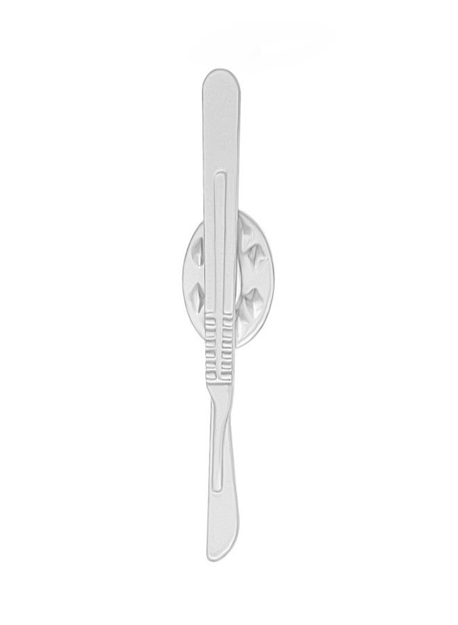 MANZHEN Medical Scalpel Brooch Lapel Pins Jewelry Gift for Surgeon Doctor Nurse (silver-2) - Image 1