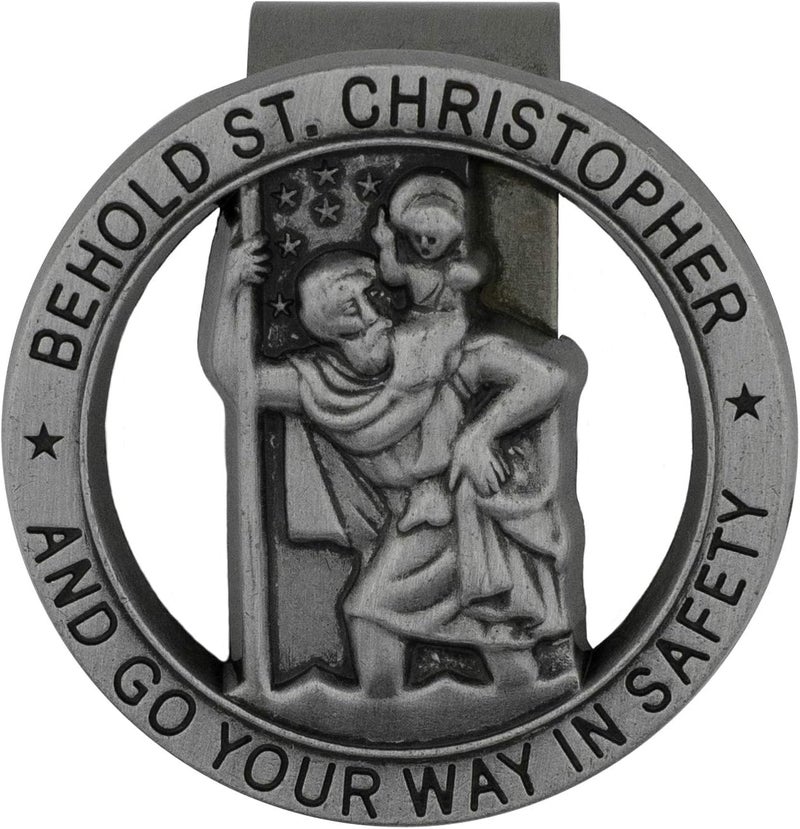 Venerare Saint Christopher Visor Clip - Patron Saint of Travelers and Motorists - Image 4
