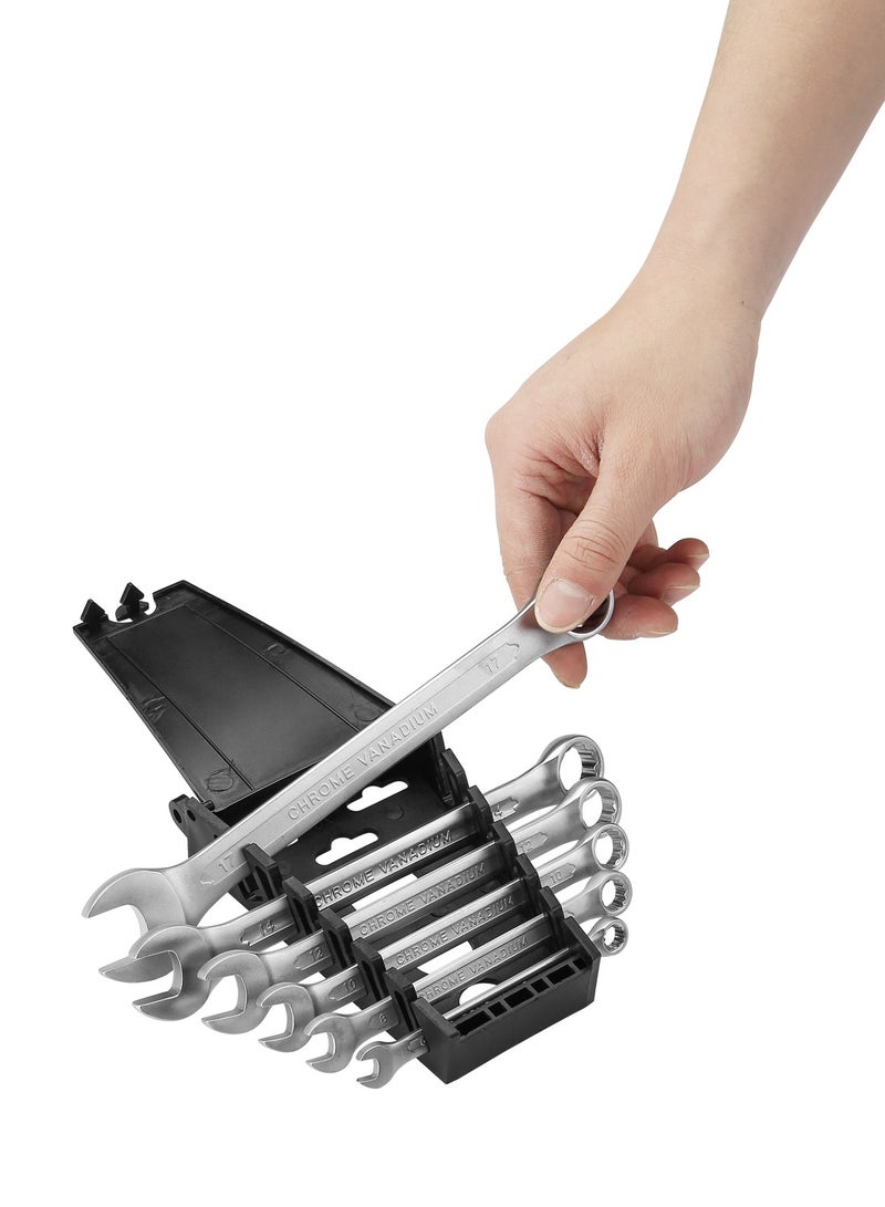 لوازم طقم مفتاح عدة قابل للتعديل مصنوع من صلب مقوى معالج بالحرارة ومطروق بدقة للحصول على قبضة قوية مع لمسة نهائية مقاومة للصدأ ، مجموعة من 6 قطع - Image 2