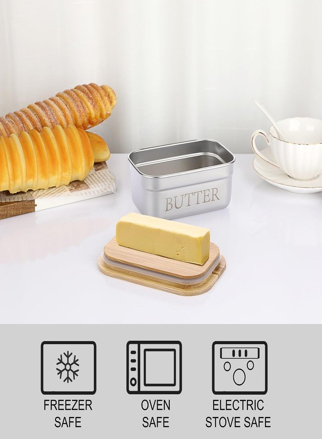 BSTKEY Stainless Steel Butter Dish With Lid for Countertop - Holder Container With Silicone Sealing for Kitchen, Unbreakable Keeper, Holds 1 Stick East Coast Butter - Image 4