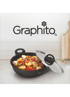 ALDA Alda Graphito Non-Stick Wok Pan 24 Cm With Lid 2.9Liter  - Image 2