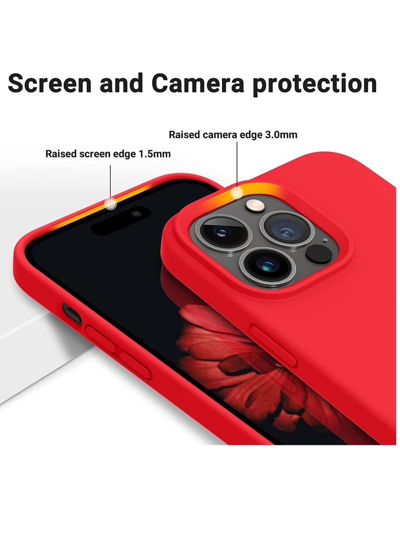 بورتوني جراب iPhone 14 Pro Max من السيليكون السائل ومضاد للخدش ومضاد لبصمات الأصابع وغطاء واقٍ ناعم حريري الملمس ومقاوم للصدمات لهاتف Apple iPhone 14 Pro Max - Image 4